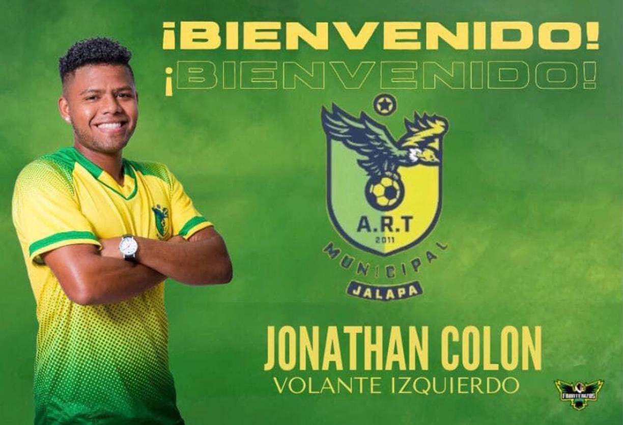 El volante hondureño Jonathan Colón es nuevo fichaje del Municipal Jalapa de Nicaragua