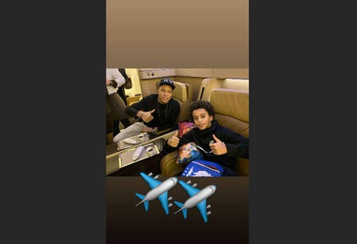 Mbappé disfrutando en estas fiestas navideñas.