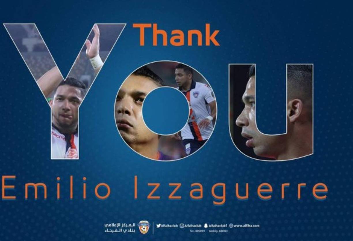 Emilio Izaguirre no seguirá en Arabia Saudita, con este mensaje lo despidió su equipo Al-Fayha F.C. de la Liga Profesional Saudí. El lateral podría jugar en la MLS de EUA.