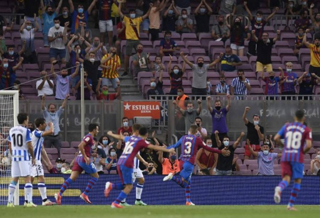 Gerard Piqué anotó el primer gol del FC Barcelona en la temporada 2021-2022. La anotación llegó a los 19 minutos del primer tiempo.