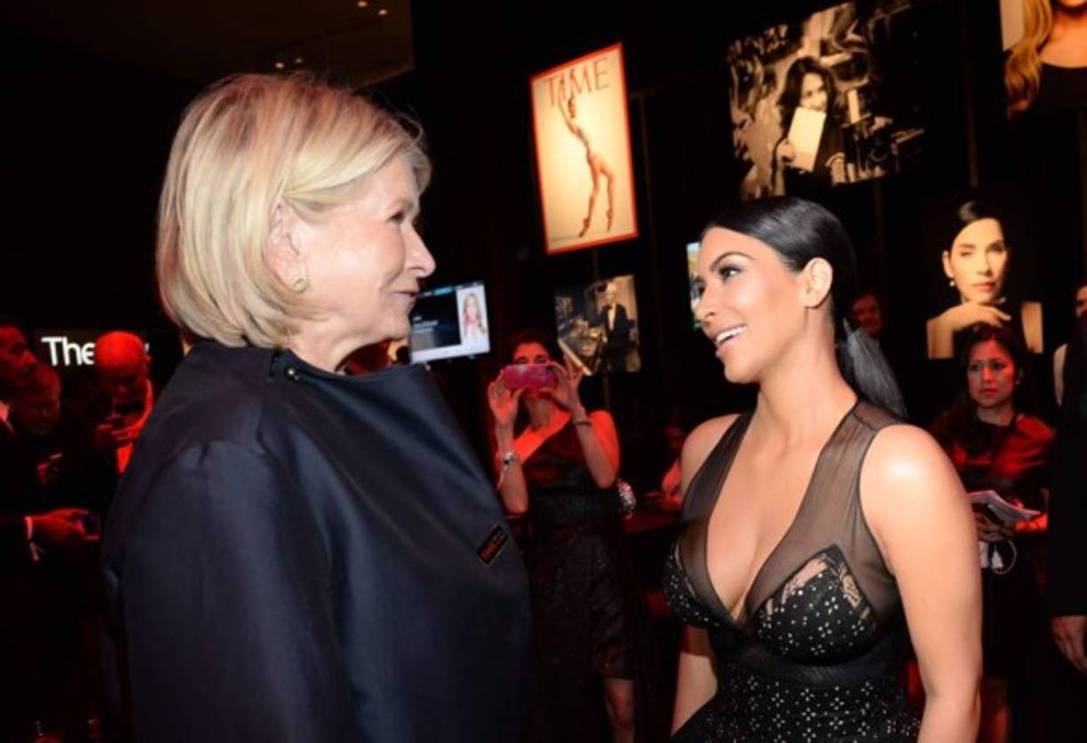 Martha Stewart junto a Kim Kardashian.