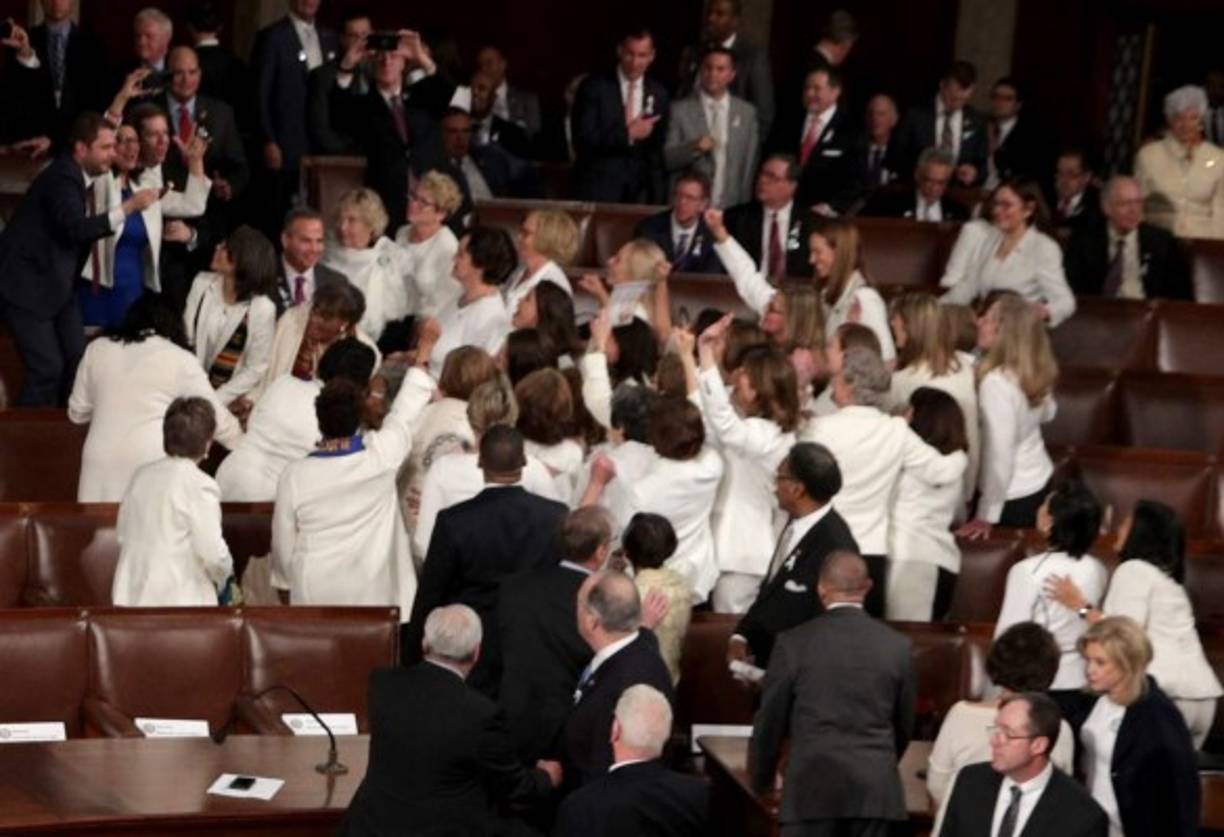 Las selfies no faltaron en la previa del discurso.