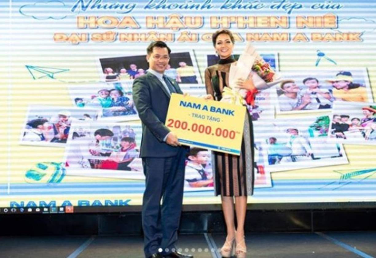 H'Hen Nie dijo en una publicación de su cuenta de Instagram que era el mayor dinero que tenía hasta ese momento, y que con mucho amor lo donaría para los proyectos comunitarios.