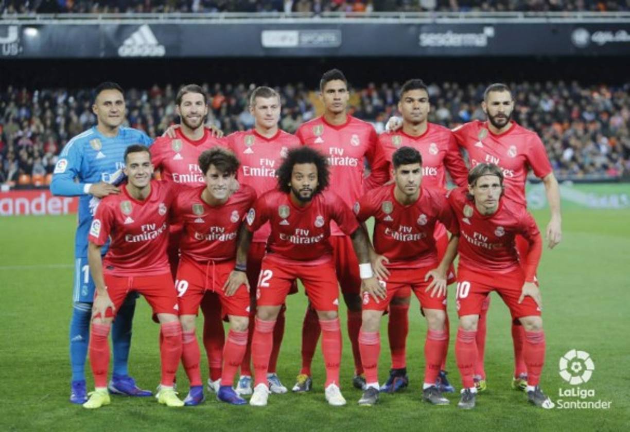 El 11 titular del Real Madrid, posando antes del inicio del partido contra el Valencia. Foto LaLiga.es
