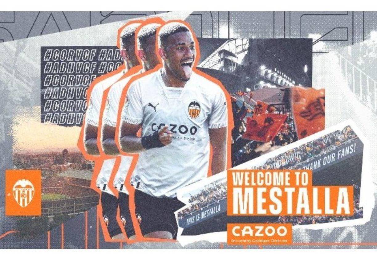 OFICIAL: El Valencia anunció el fichaje del atacante brasileño Samuel Lino, quien llega cedido a préstamo por parte del Atlético de Madrid.