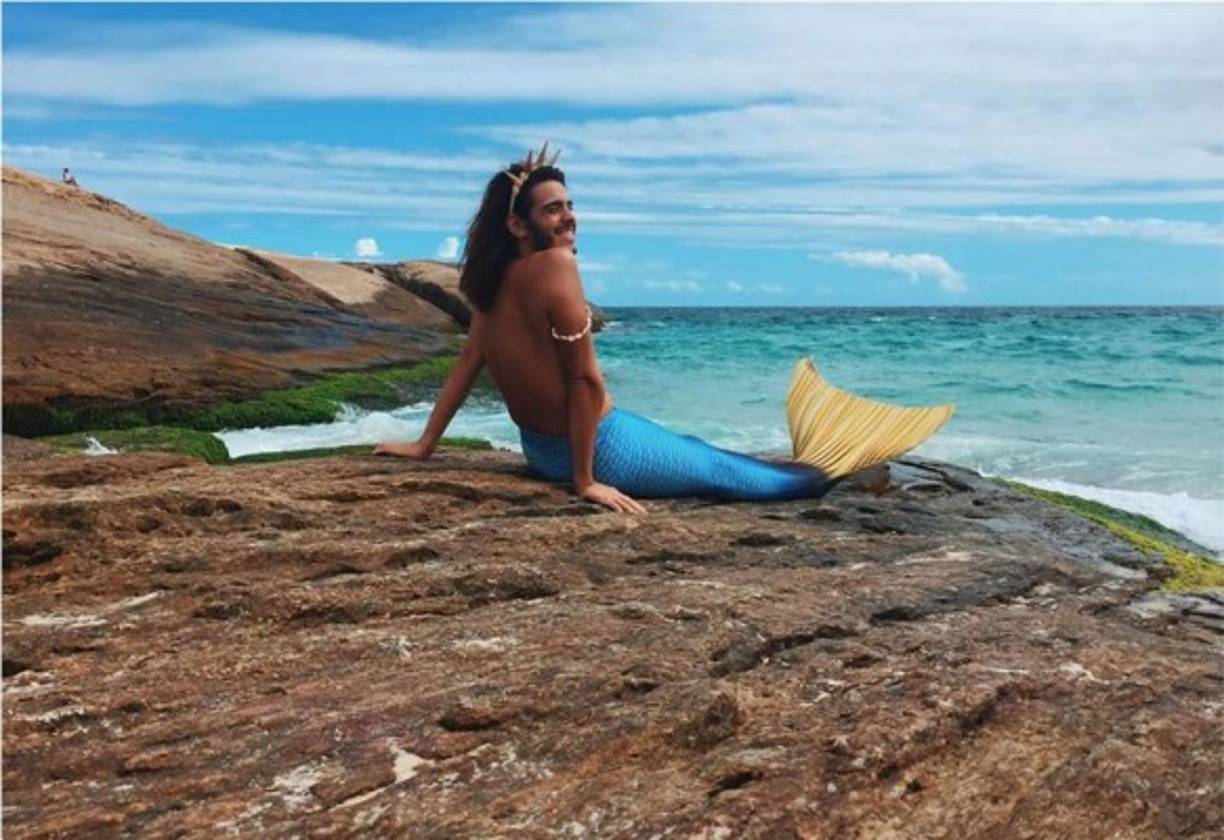 Davi asegura que ama el mar pero más, vestirse de 'Sirenita'.