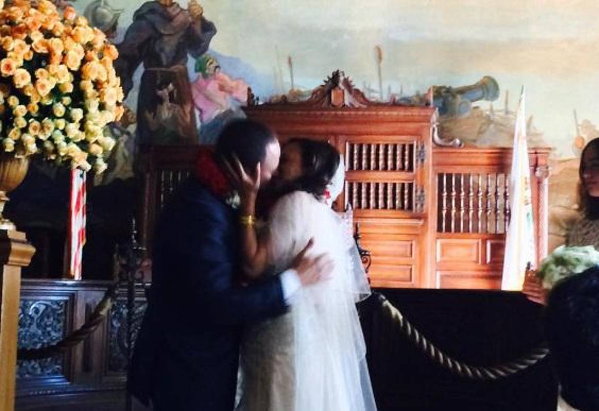 La pareja se casó un año después de conocerse en California. 