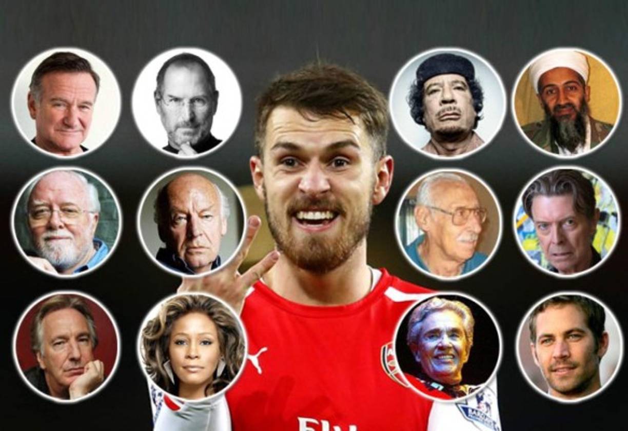 Estos son algunos de los famosos que han fallecido al siguiente día que Raamsey marca goles.