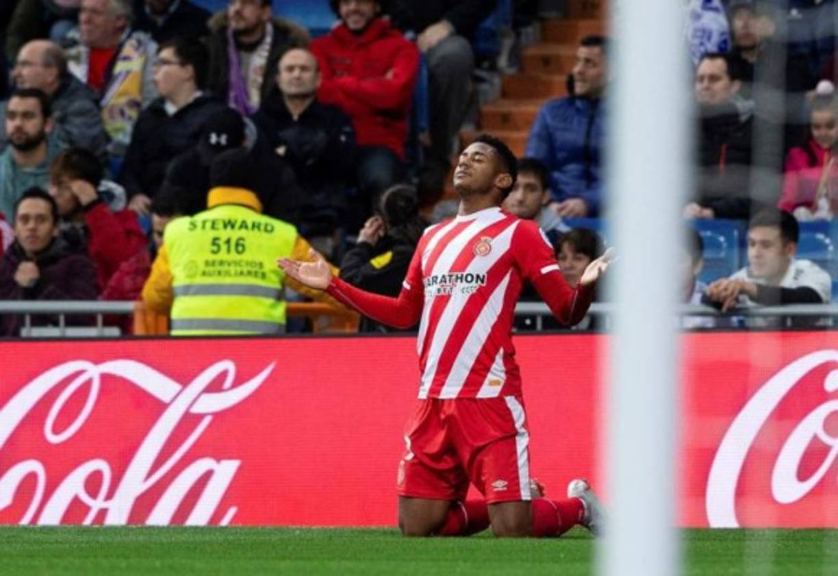 Así fue celebró también el hondureño Antony 'Choco' Lozano en el Bernabéu.
