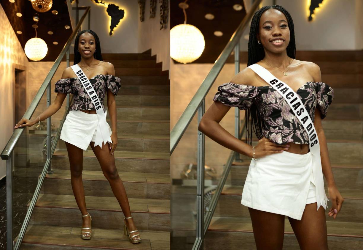 Nayra Barrios: esta belleza exótica es la representante del departamento de Gracias a Dios. Nayra tiene 22 años y estudia Enfermería.