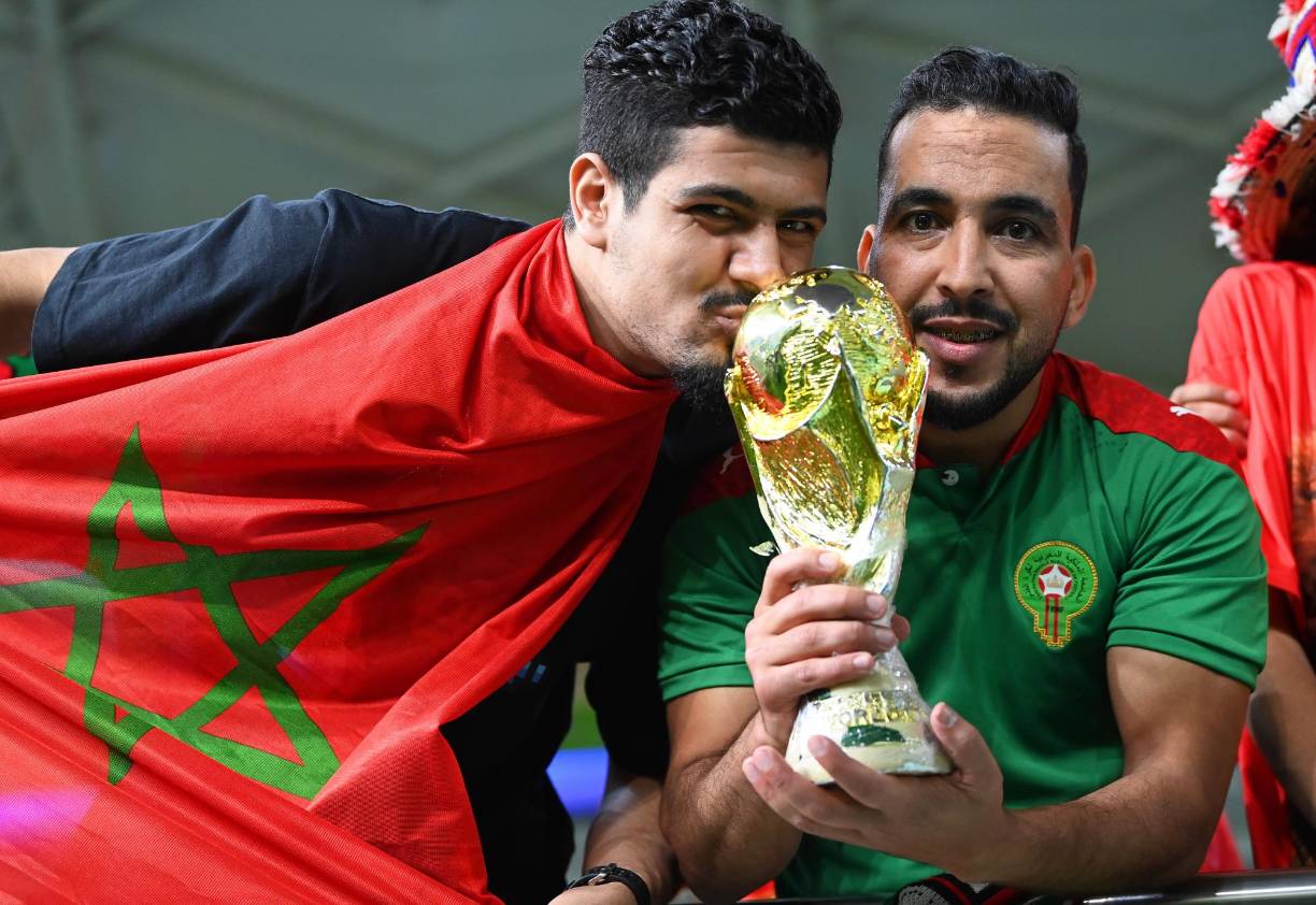 Georgina Rodríguez se robó las miradas en el Portugal - Marruecos