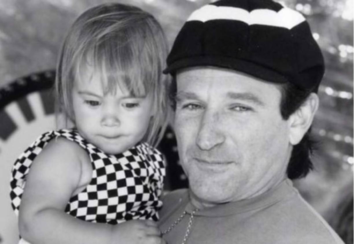 Robin con su hija Zelda.