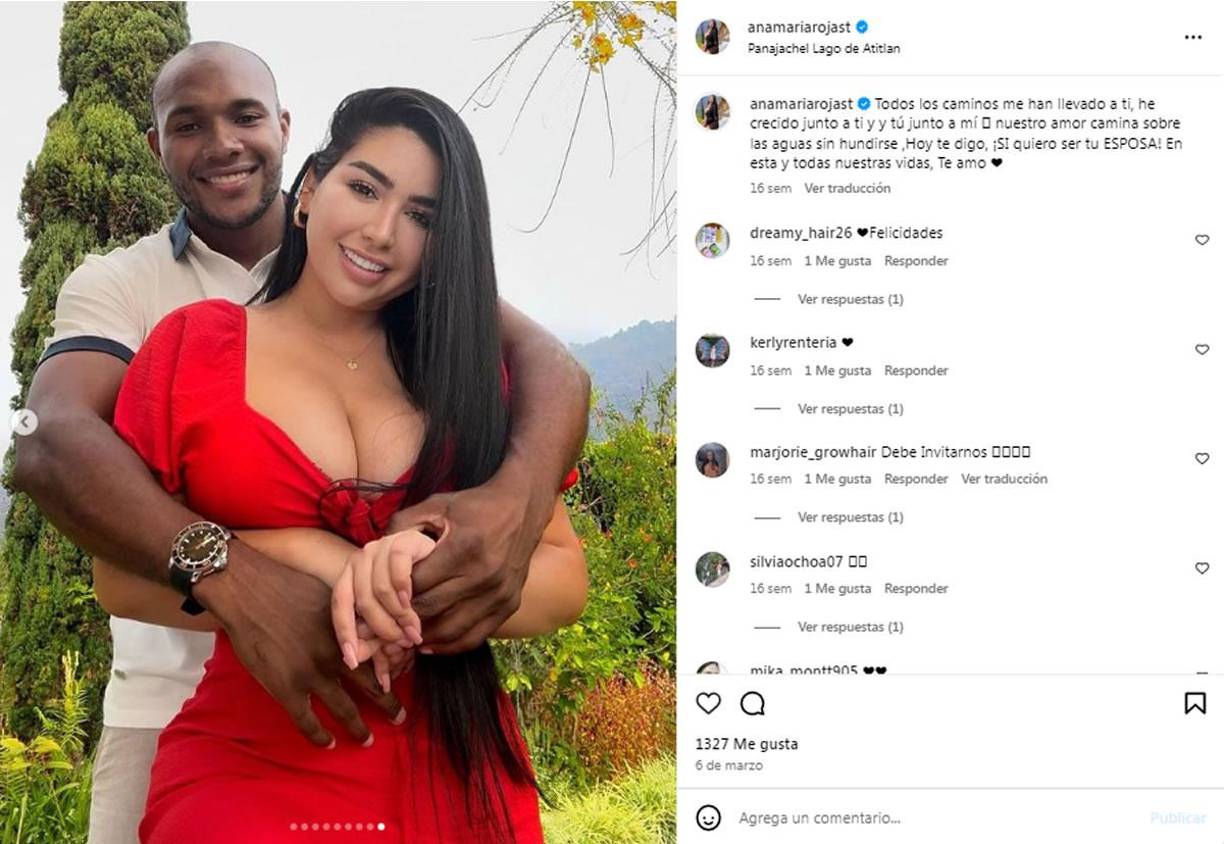 “Todos los caminos me han llevado a ti, he crecido junto a ti y y tú junto a mí. Nuestro amor camina sobre las aguas sin hundirse. Hoy te digo, ¡SÍ quiero ser tu ESPOSA! En esta y todas nuestras vidas, te amo”, fue el mensaje de Ana María.