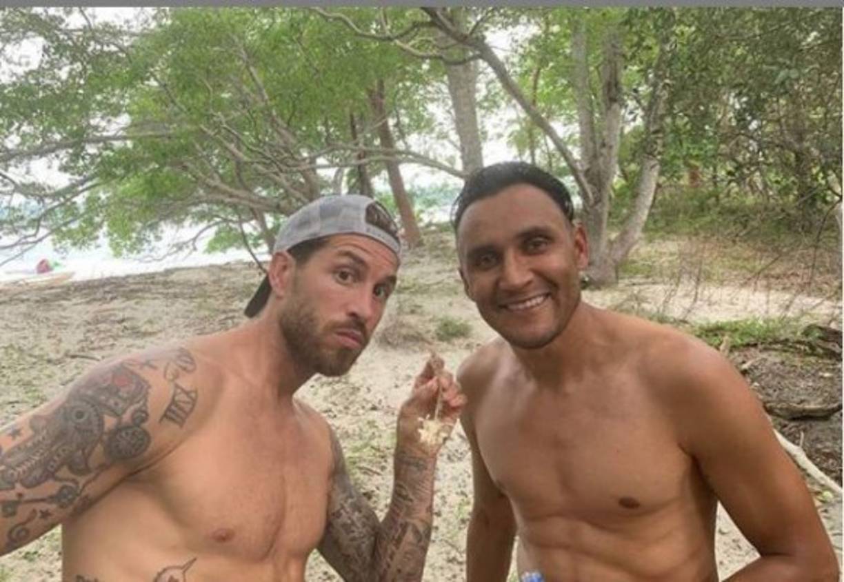 Sergio Ramos junto a Keylor Navas en Costa Rica
