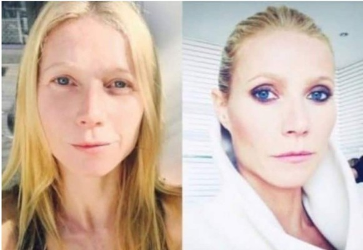 La ganadora del Óscar Gwyneth Paltrow, quien recientemente confesó que tiene miedo a envejecer, ha lucido al natural sin importar el que dirán.