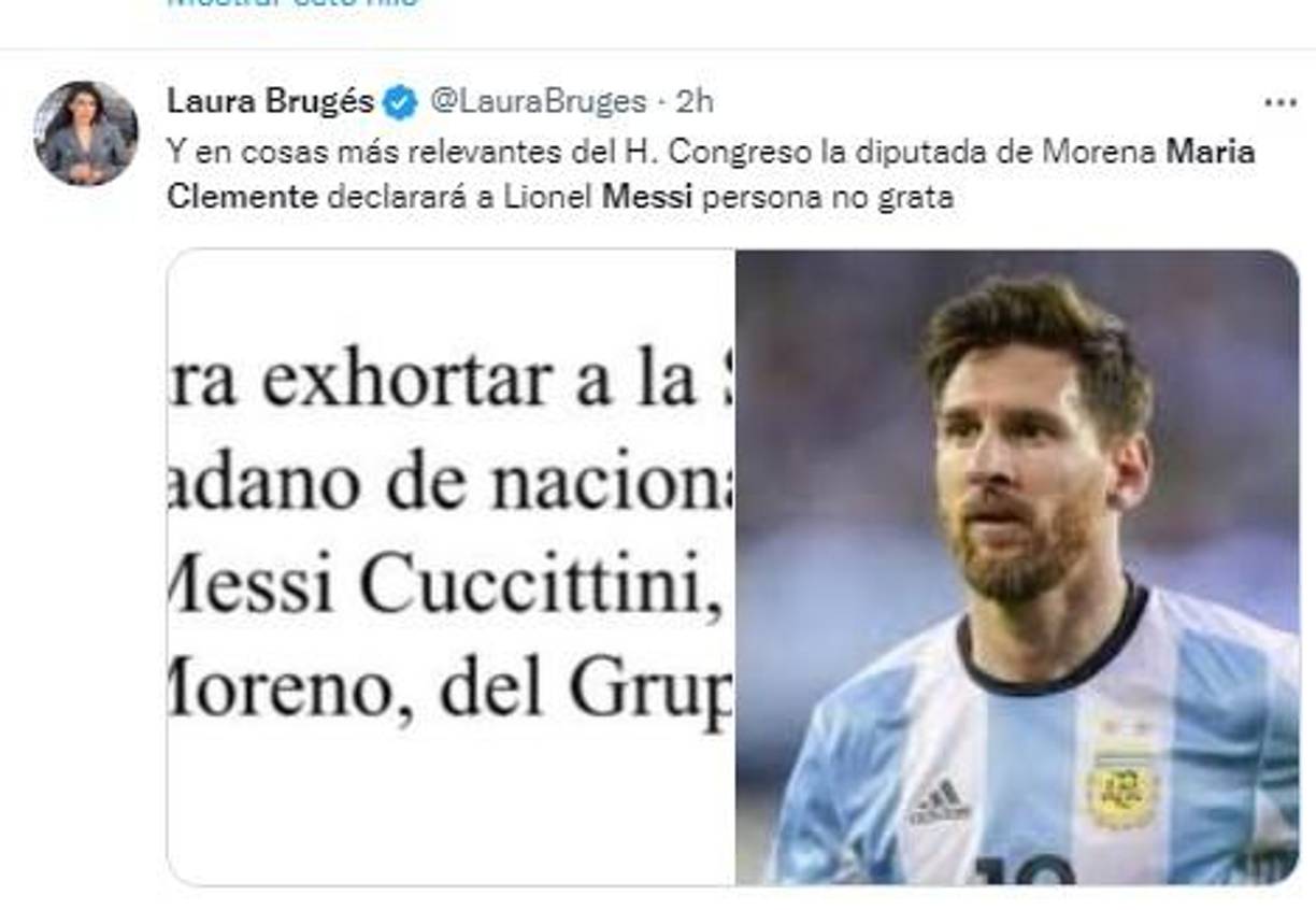 Proponen declarar persona non grata a Messi en México