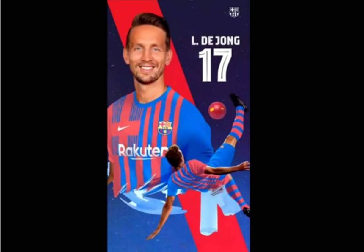 Luuk de Jong - El delantero holandés, fichado de última hora por el Barcelona, lucirá el dorsal 17.