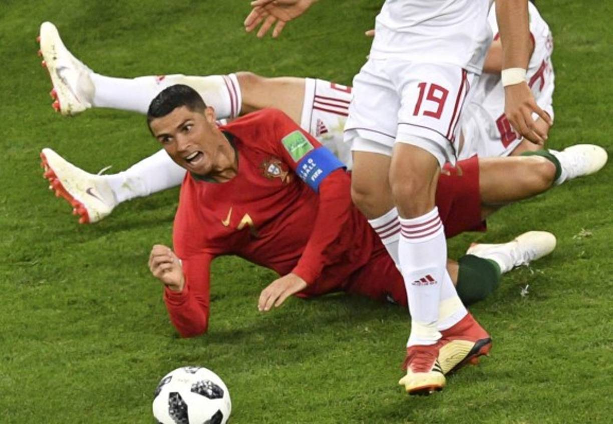 CR7 estuvo bien marcado por los jugadores de Irán y prácticamente no hizo nada.