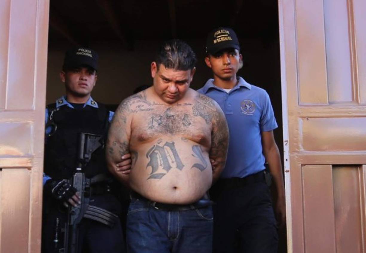 Este martes la Dirección Policial de Investigaciones de Honduras capturó a seis supuestos cabecillas de la Mara Salvatrucha (MS-13), quienes se refugiaban en una casa que utilizaban para el embolsado de marihuana.