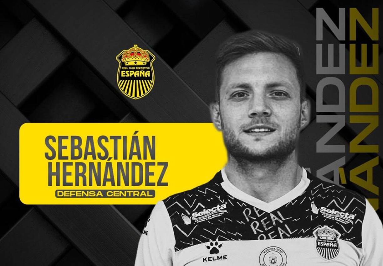 El Real España anunció el fichaje del zaguero argentino Sebastián Hernández de 28 años de edad. Llega procedente del Gimnasia de Jujuy, donde jugó por todo el 2023 en la segunda dvisión de su país. Viene de disputar 22 partidos, anotando un gol y recibiendo 8 amarillas.