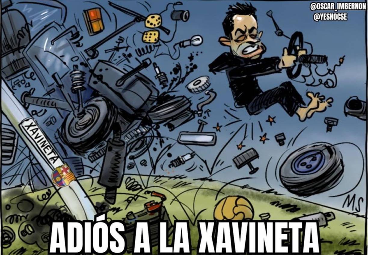 ¡Otra vez se estrelló la ‘Xavineta‘! Los memes de la derrota del Barça contra Cádiz en la Liga Española