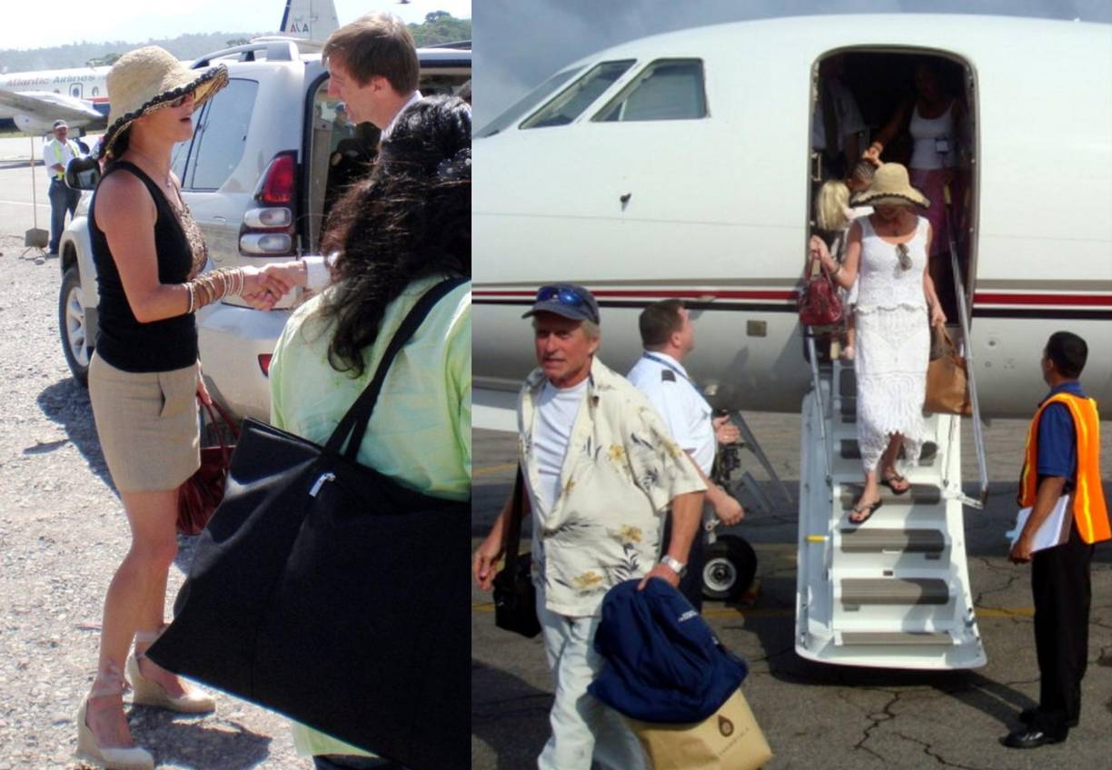 Fotos de archivo de la visita de los actores en 2008. 