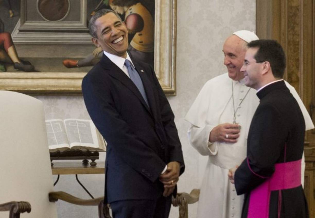 Una foto del presidente Barack Obama y el Papa Francisco riendo revolucionó las redes sociales.