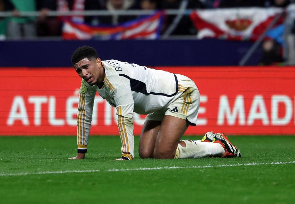 Jude Bellingham terminó cansado y hundido en la eliminación del Real Madrid.