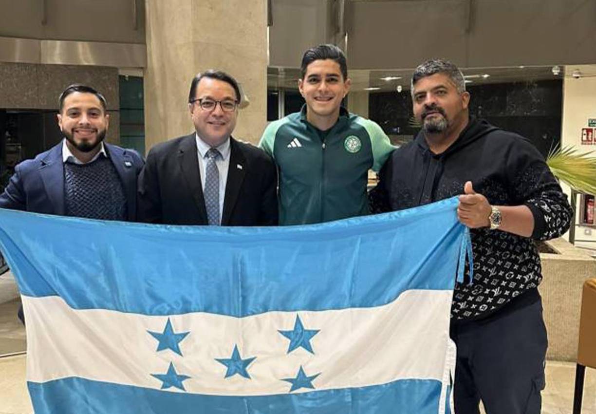 Luis Palma recibió la visita de un par de hondureños en Madrid.