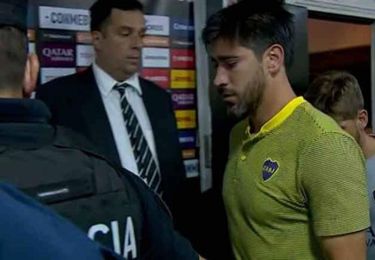 El capitán Pablo Pérez de Boca Juniors fue uno de los agredidos.