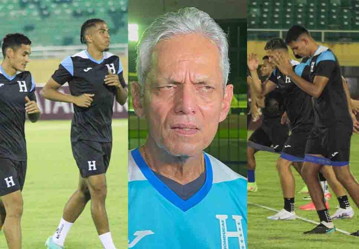  Con algunos sobresaltos en la programación prevista, la Selección Nacional de Honduras hizo el reconocimiento de Estadio Olímpico Félix Sánchez de Santo Domingo de cara al partido contra Cuba.