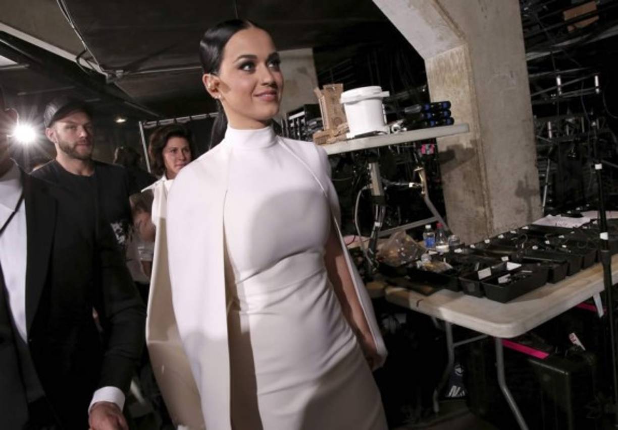 Katy Perry antes de su presentación.