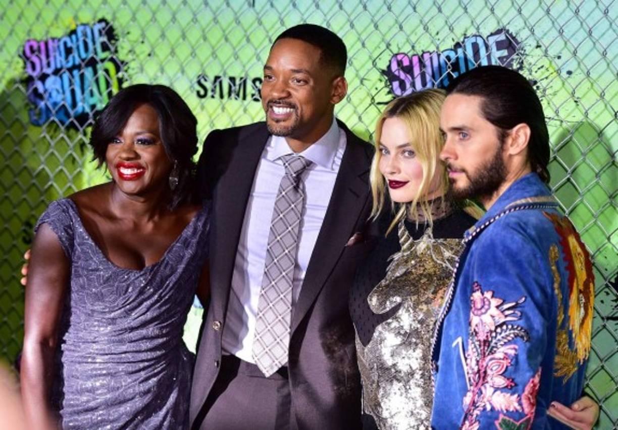 Los protagonistas de 'Suicide Squad', Viola Davis, Will Smith, Margot Robbie y Jared Leto acudieron la premiere en Nueva York.