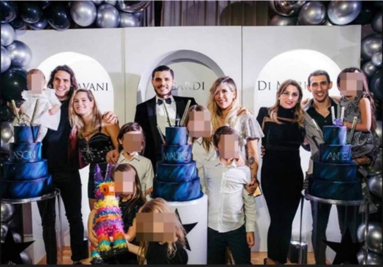 La alocada fiesta en un conocido local de París fue por la celebración de los respectivos cumpleaños de Mauro Icardi, Edinson Cavani y Ángel Di María.