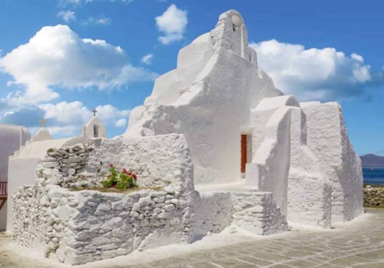 La iglesia de Panagia Paraportiani,está ubicada en la isla de Mykonos, Grecia. Foto:www.taringa.net<br/>