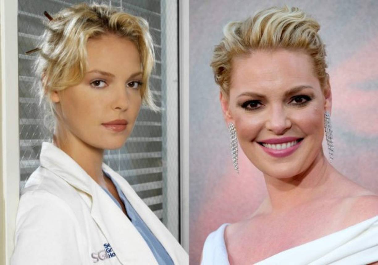 Katherine Heigl (Dra. Izzie Stevens) años en el show 2005–2010<br/><br/>Abandonar Grey's fue un gran impulso para la carrera de Heigl, desde entonces ha participado en cintas como The Ugly Truth, 27 Dresses, Knocked Up, Life as We Know It y Unforgettable, entre otras.<br/>