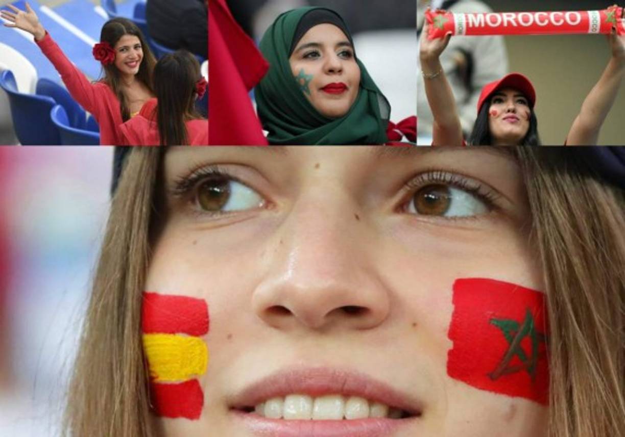 Desde temprano en el juego ya habían muchas hermosas en el estadio Kaliningrad.