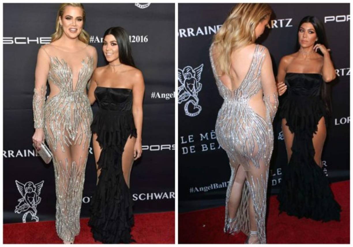 Khloé Kardashian tiene algo en común con su hermana. El vestido que usó en Angel Ball 2016 cubría los puntos necesarios, nada más.