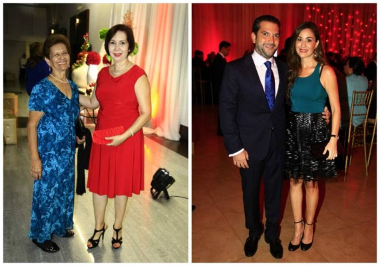 Thelma Caballero y Victoria Álvarez. Miguel y Jeannette Larach.