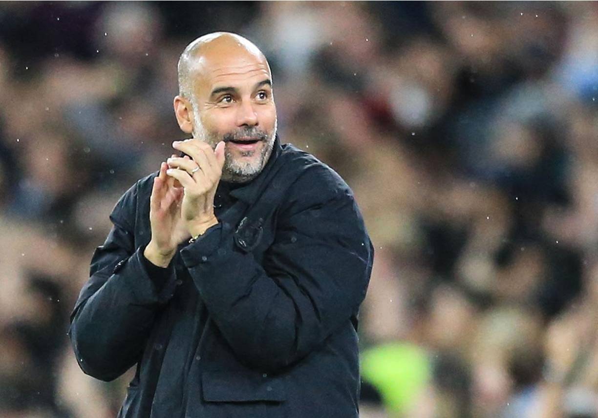 El entrenador del Manchester City aplaudió los goles de su goleador.