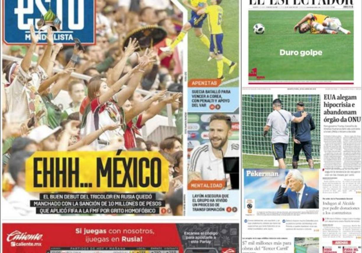 "En México diario Esto reveló la sanción de la federación mexicana."