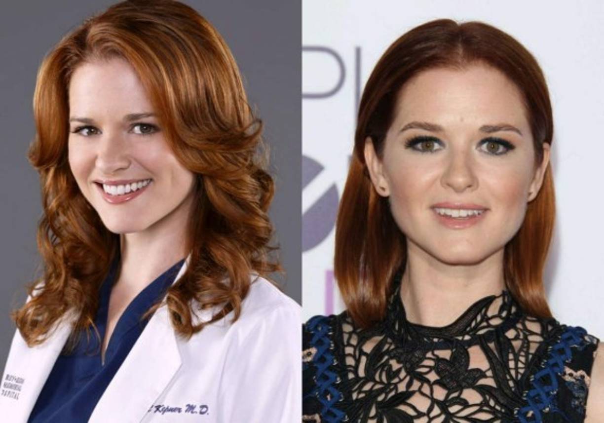 Sarah Drew (Dra. April Kepner) años en el show 2009– presente.<br/><br/>La actriz también protagonizó 'Moms Night Out' en 2014.