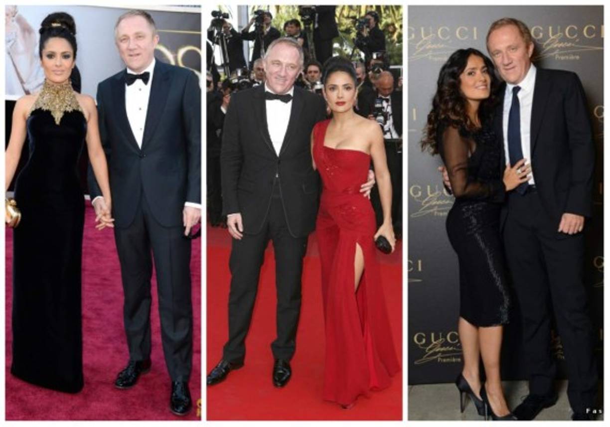 Salma Hayek y François-Henri Pinault: la actriz mexicana lleva 11 años con el empresario francés, quien es el presidente y director general de Kering, una empresa propietaria de marcas de lujo como Alexander McQueen, Balenciaga, Brioni, Gucci, Puma, entre otras. <br/><br/>Pero según Hayek no fue su fortuna lo que la enamoró, sino el fútbol y la ciencia. La actriz describe a su esposo como un hombre inteligente, encantador y gracioso.<br/><br/>Además, ama que él sea feminista: “Realmente apoya a las mujeres, eso es sexy. A los hombres no les parece que eso sea atractivo pero realmente lo es porque no hay nada más sexy que sentirte apoyada, que la persona con la que estás quiera prosperar, quiera que tú seas mejor cada día y crecer contigo”.<br/>