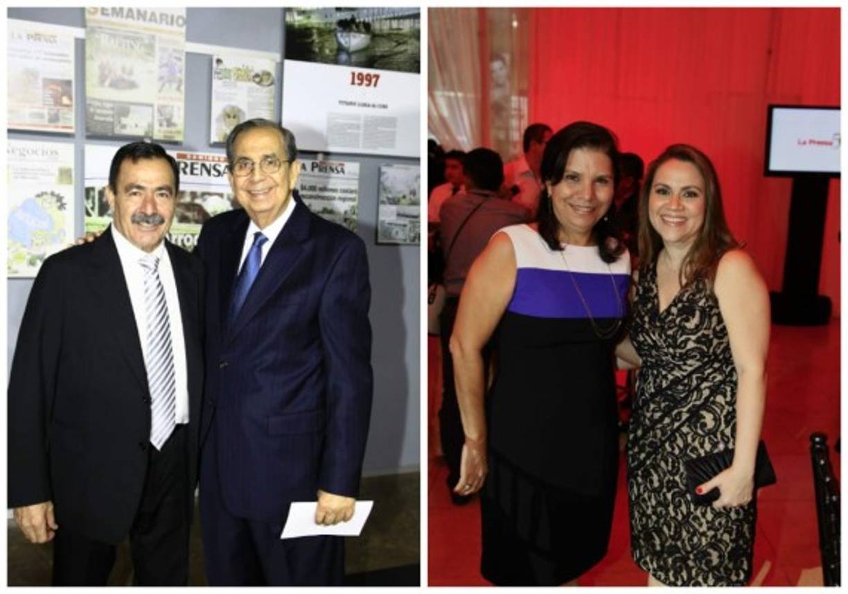 Max Lemus y José Francisco Saybe. Mónica Aguilar y Ninous Bahr.