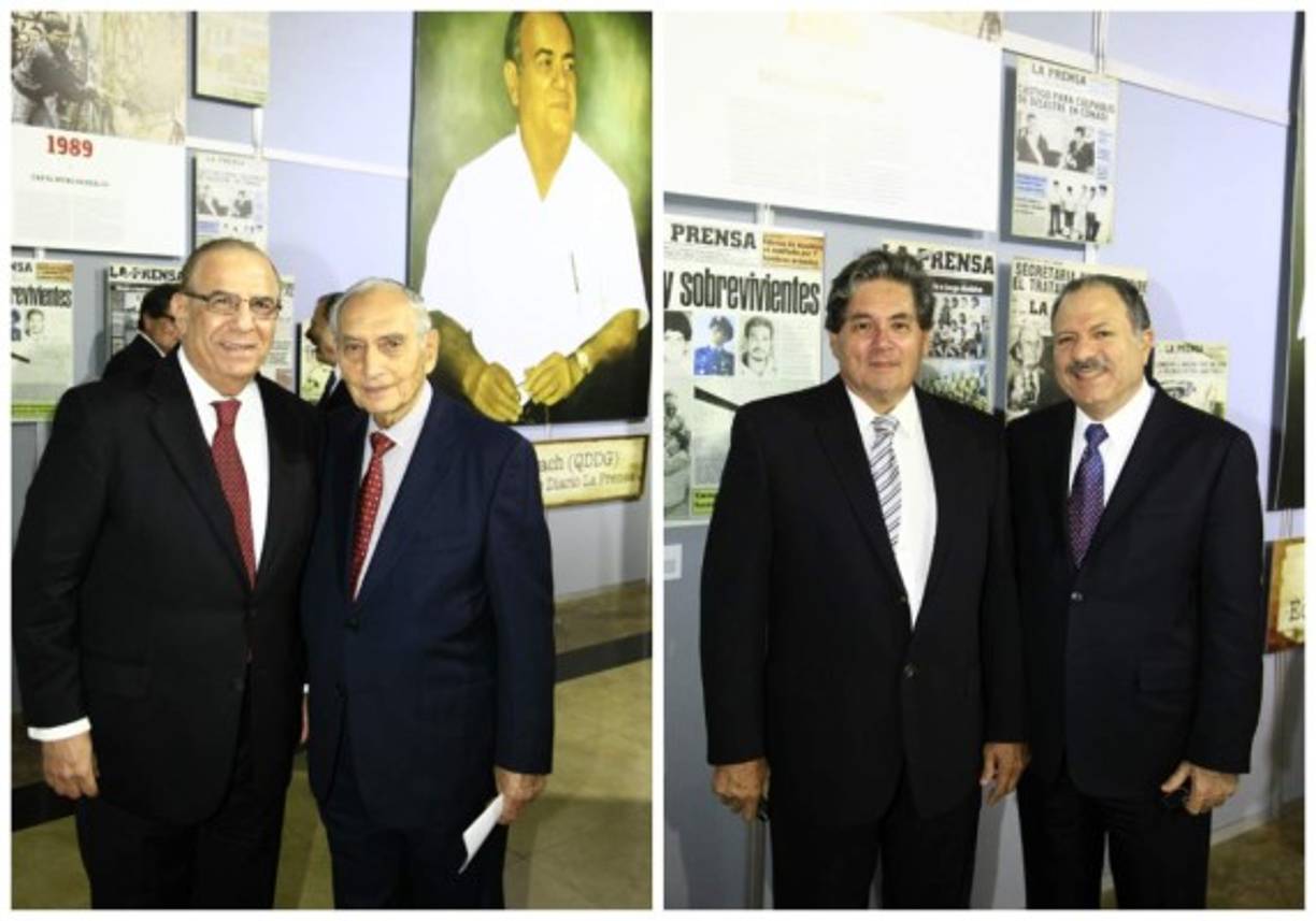 Jorge Faraj y Emilio Larach junto a Carlos Rivera y Jacobo Kattán.