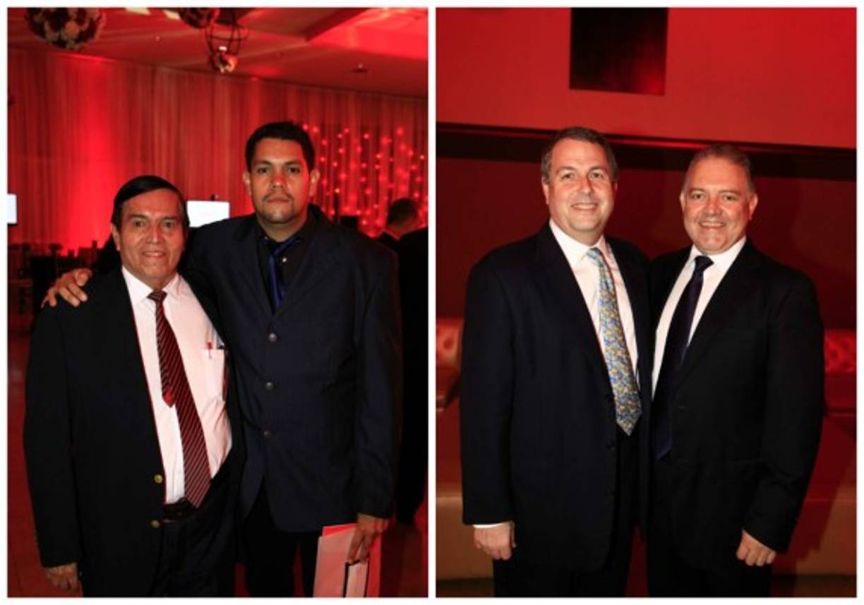 Amílcar Santamaría y su hijo Amílcar junto a Anthony Zorn y Óscar Cáceres.