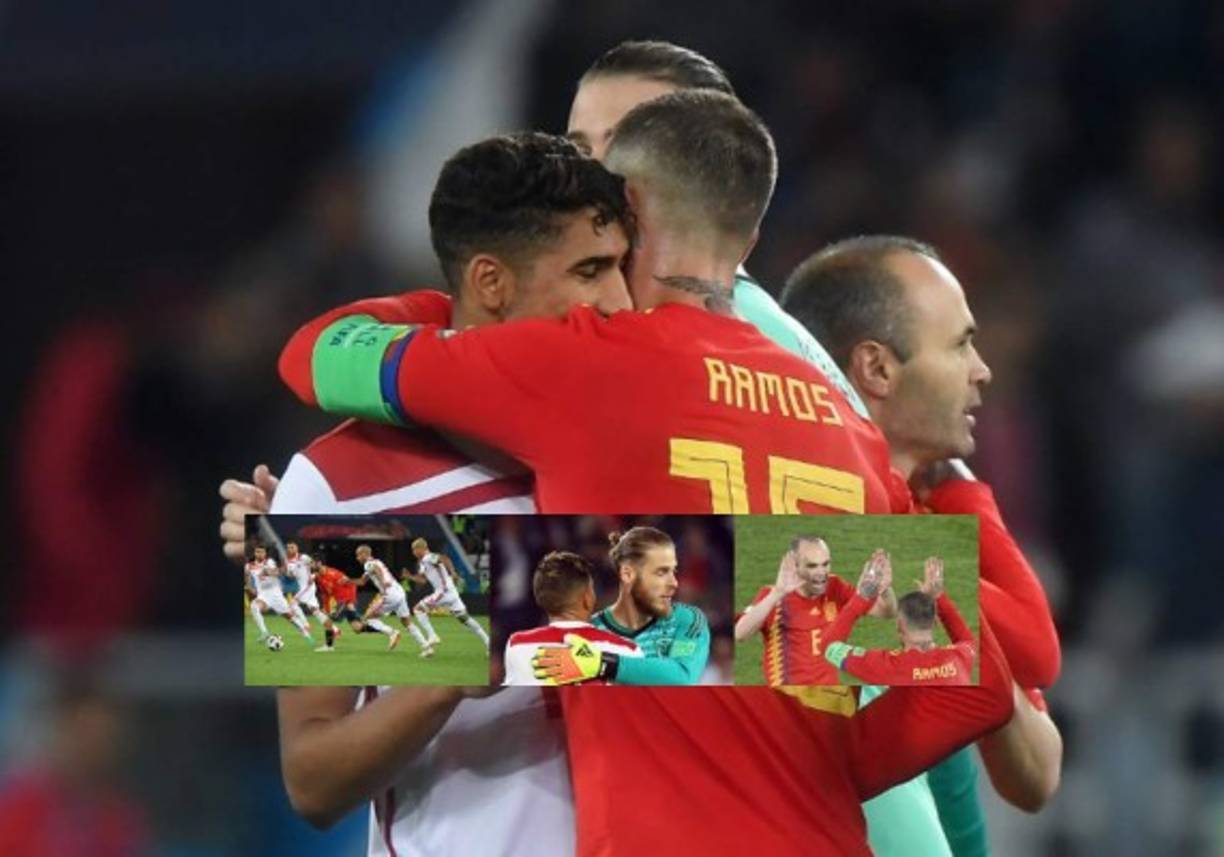 La selección de España se clasificó a octavos de final de forma agónica tras empatar con Marruecos y haremos un repaso a las mejores imágenes del encuentro.