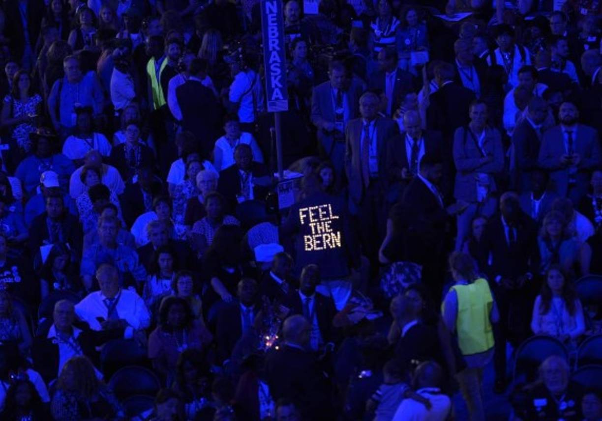 El fervor por Bernie Sanders estuvo presente en la convención Demócrata.<br/>