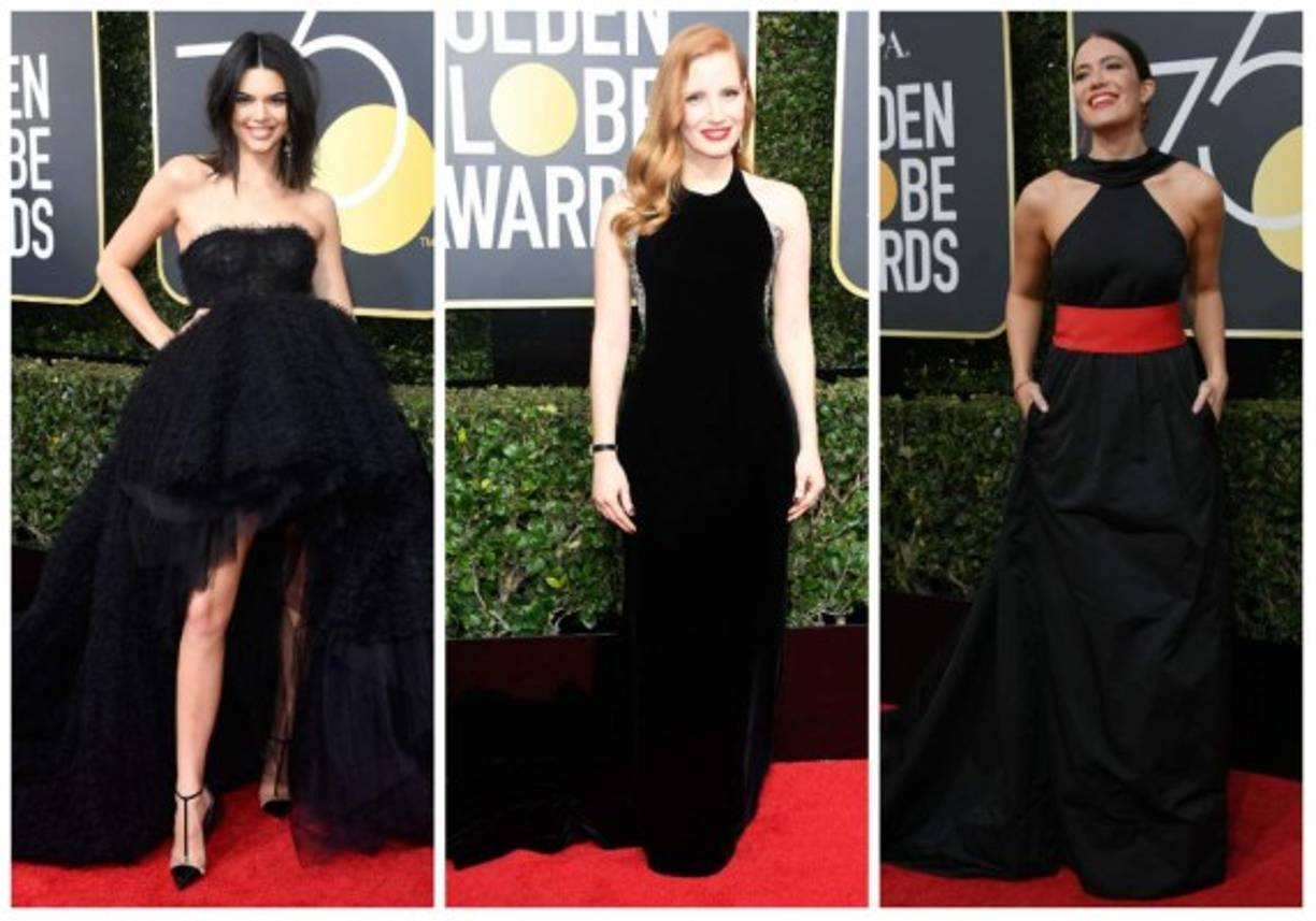 Las estrellas desfilan por la alfombra roja de la 75 entrega de los premios Globos de Oro 2018.