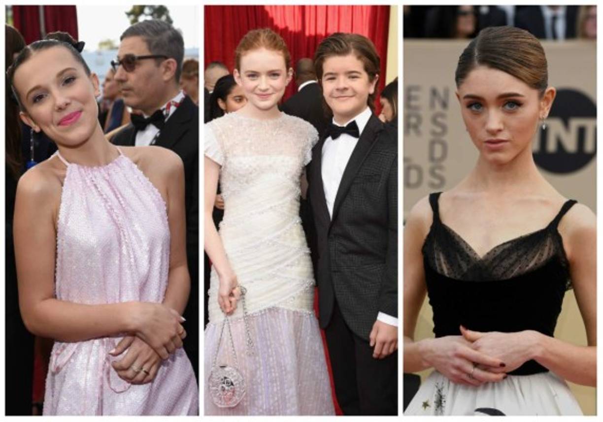 Los actores de 'Stranger Things' robaron las miradas en su aparición en la gala de la 24 entrega de los SAG Awards.